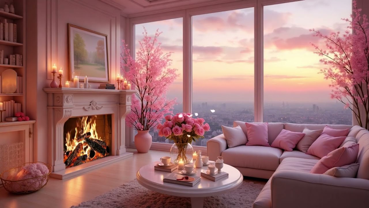 Cozy Indoor Fireplace Atmosphere | Piano Music for Stress Relief & Inner Peace
