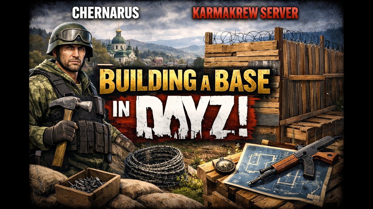 ATTEMPTING TO BUILD A BASE ON DAYZ'S KARMAKREW SERVER | CHERNARUS - YouTube