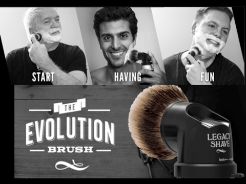 THE EVOLUTION BRUSH MAKES SHAVING FUN AGAIN