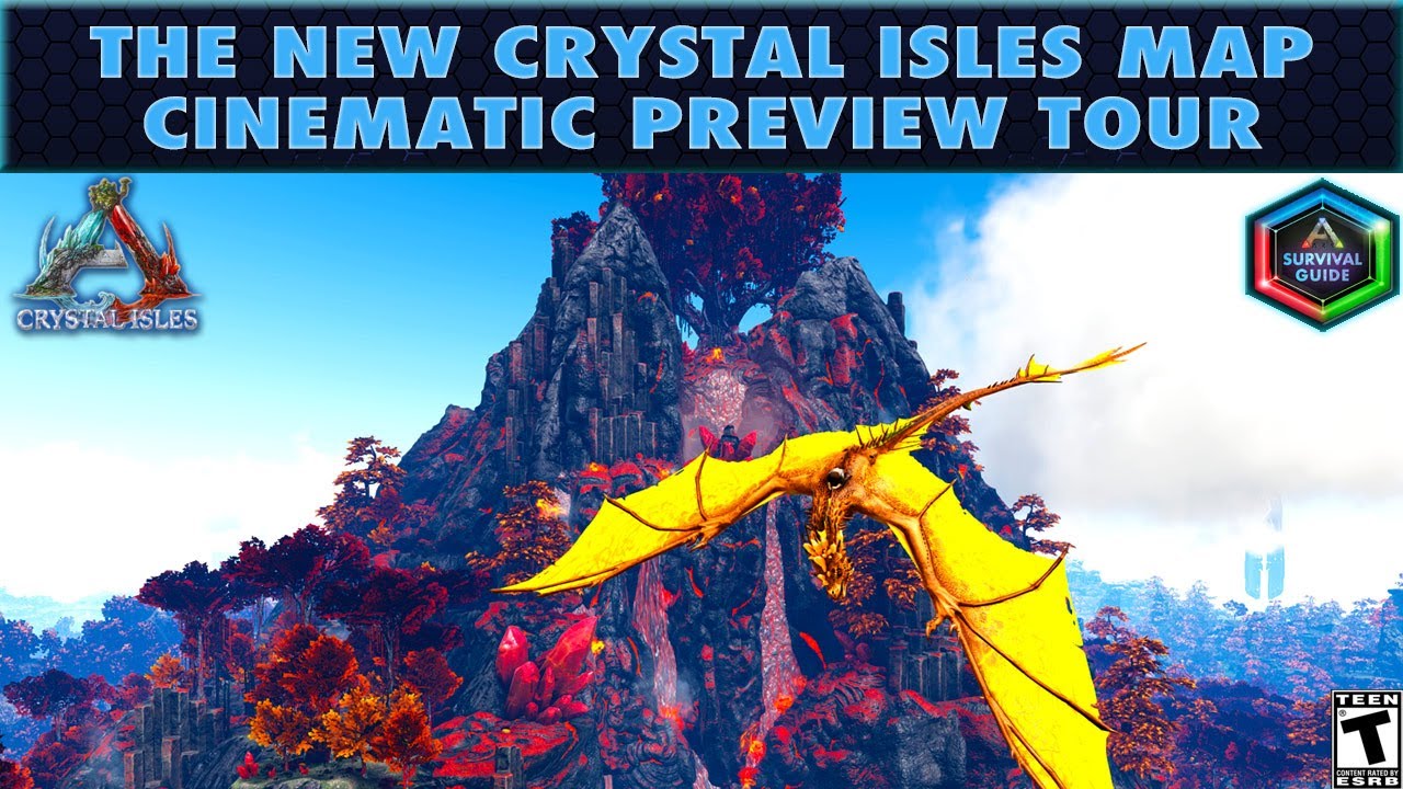The New Ark Crystal Isles Map Cinematic Preview Tour Youtube