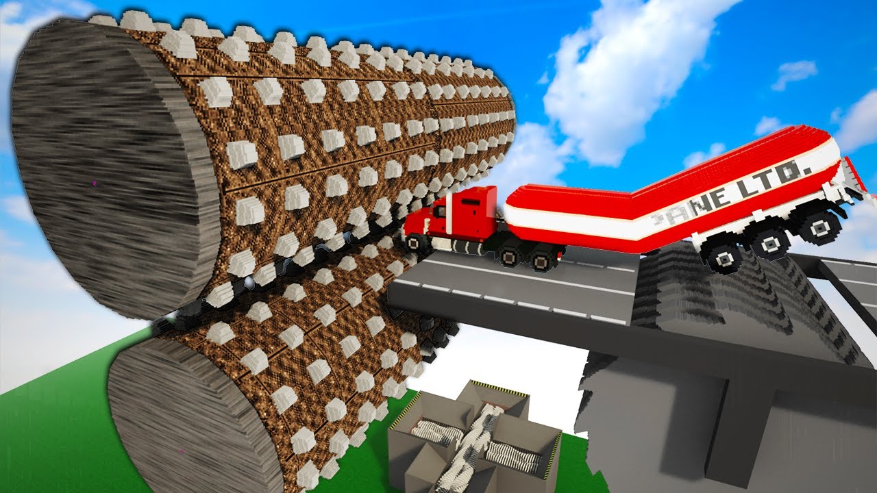 Cars Go Through The Trash Grinder Fall Into The Shredder Factory | Teardown