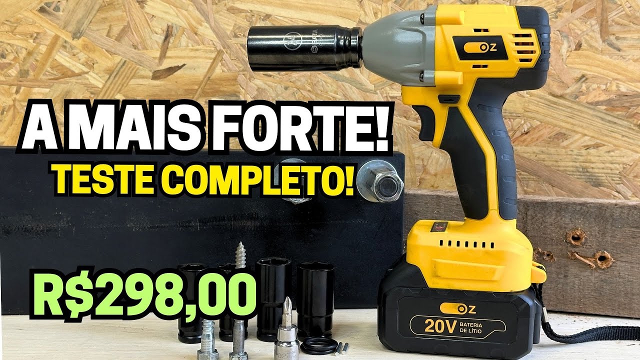 Chave de Impacto parafusadeira OZ/The Black Tools a Bateria! Barata e Muito forte!