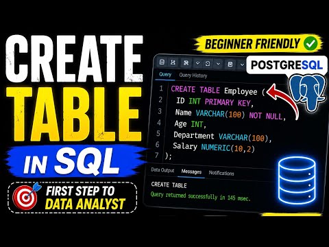 How to Create a Table in SQL | SQL Tutorial | SQL for Beginners (Hindi)