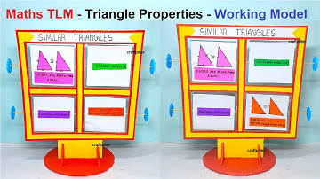 maths tlm - triangle properties - working model - diy | craftpiller