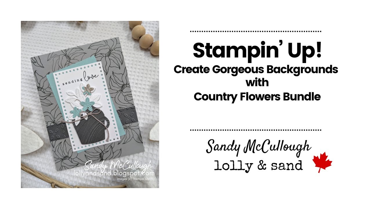 Stampin' Up! Country Flowers | Background Stamping | Team Reunion Card