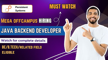 Java developer hiring at Persistent Systems || Apply Now