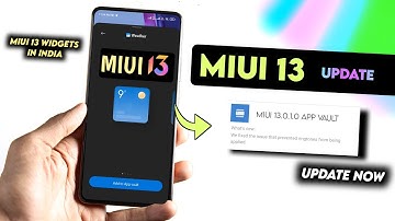 MIUI 13 (New Update App Vault) Widgets Features India Rom