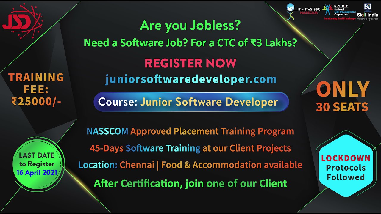 Software Job for Everyone | NSDC | Skill India