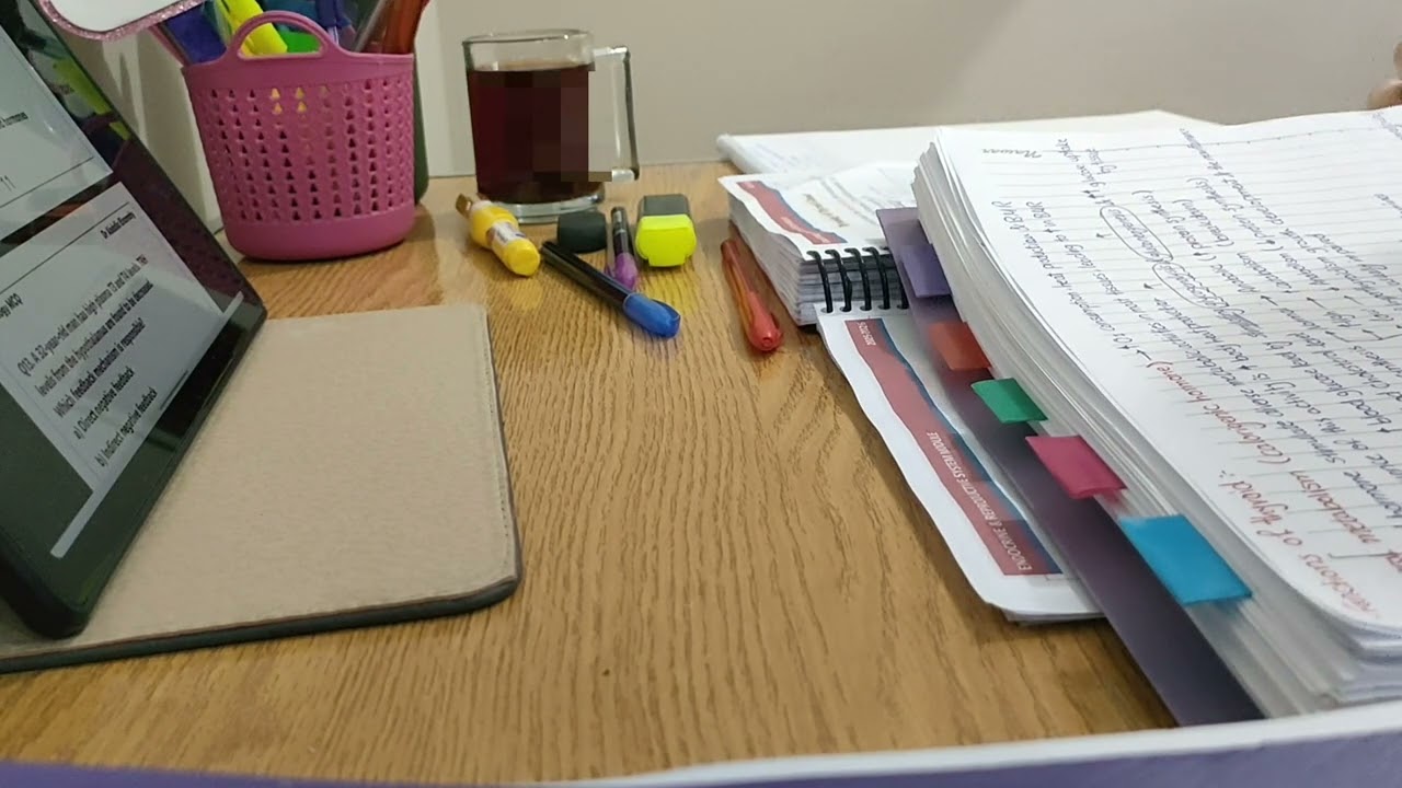 Study with me | rainy day 🌧️| 1 hour 