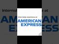 Internship experience atAMERICAN EXPRESS #apnacollege #placement #coding