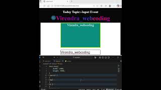 JavaScript Input Event Explained | Live Typing Effect | DOM Events Tutorial  #codingshorts