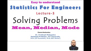 L3: Solving Problems on Mean, Median and Mode