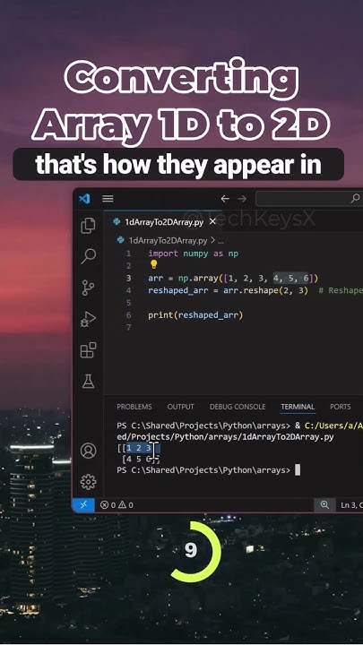Converting Array 1D to 2D - YouTube