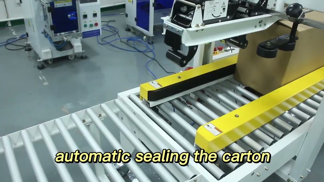 Automatic sealing carton boxes machine from Xingke packing