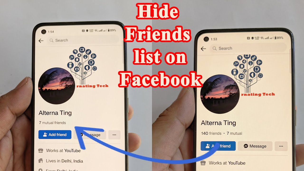 How to hide friends list on facebook 2023 - YouTube