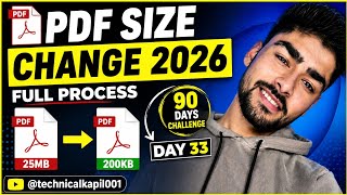 PDF Size Change Kaise Kare 2026 | Mobile Se PDF Compress Full Process | @technicalkapil001