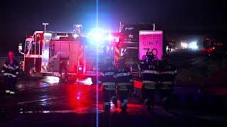 Car Hauler Fire On The Turnpike