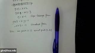 Business Calculus Class 1-2: Function Evaluation with Notation, Linear Equation, Point-Slope Form