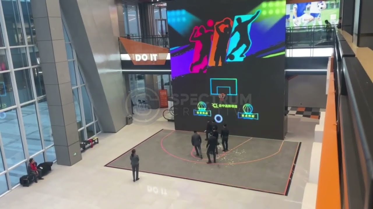 Interactive Floor tile LED Screen For Basketball Court/Wedding Venues 