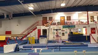Sage Kellerman-Toe up to double layout bar dismount