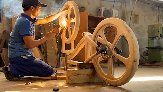 How To Make A Wooden Bike // Amazing Incredible Woodworking Project RATIO 1:1 ACTION