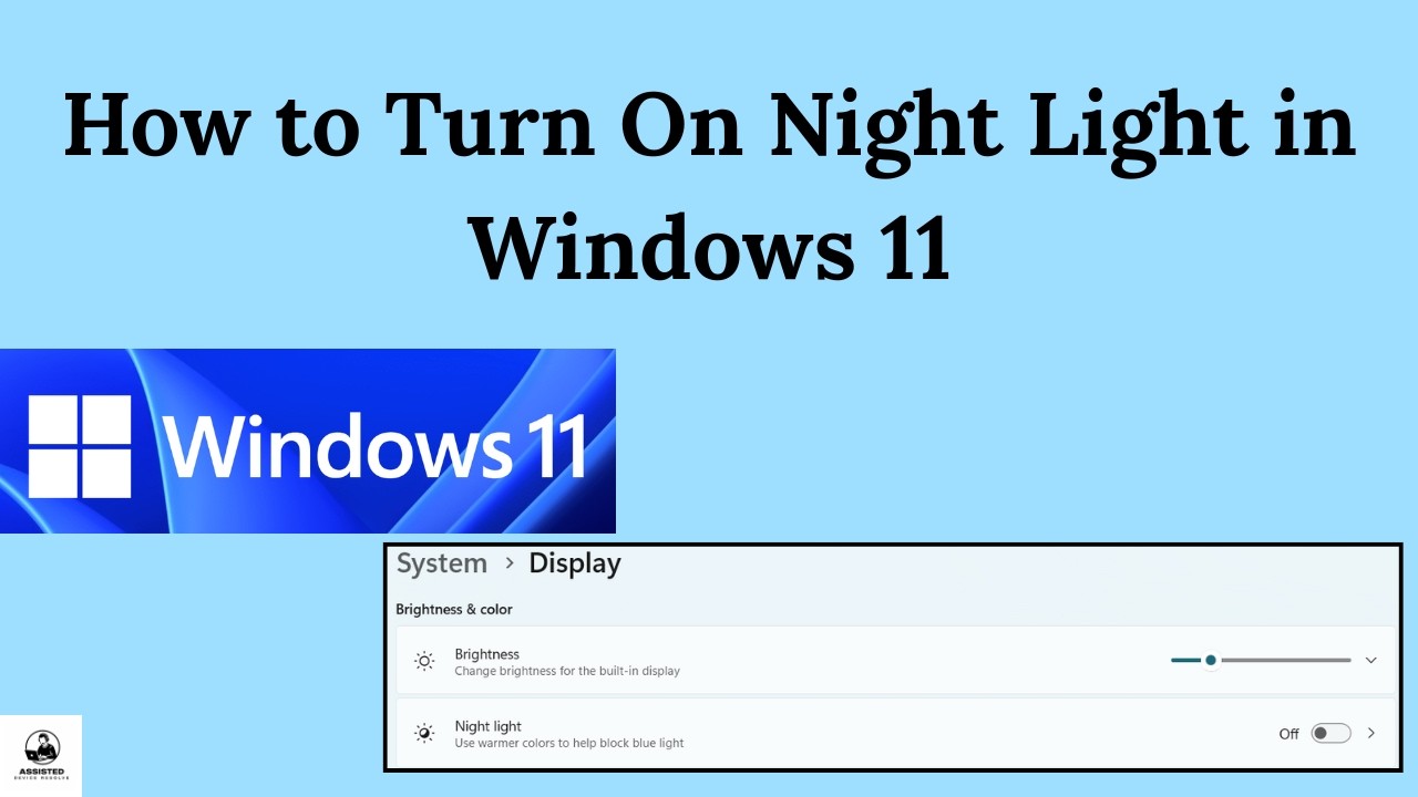 How to Turn On Night Light in Windows 11 - YouTube