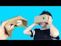 Как сделать очки ВИРТУАЛЬНОЙ РЕАЛЬНОСТИ из картона Cardboard VR BOX/ Семья Тими Тим
