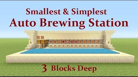 Minecraft Tutorial : Smallest &  Simplest Brewing station 3 Blocks Deep
