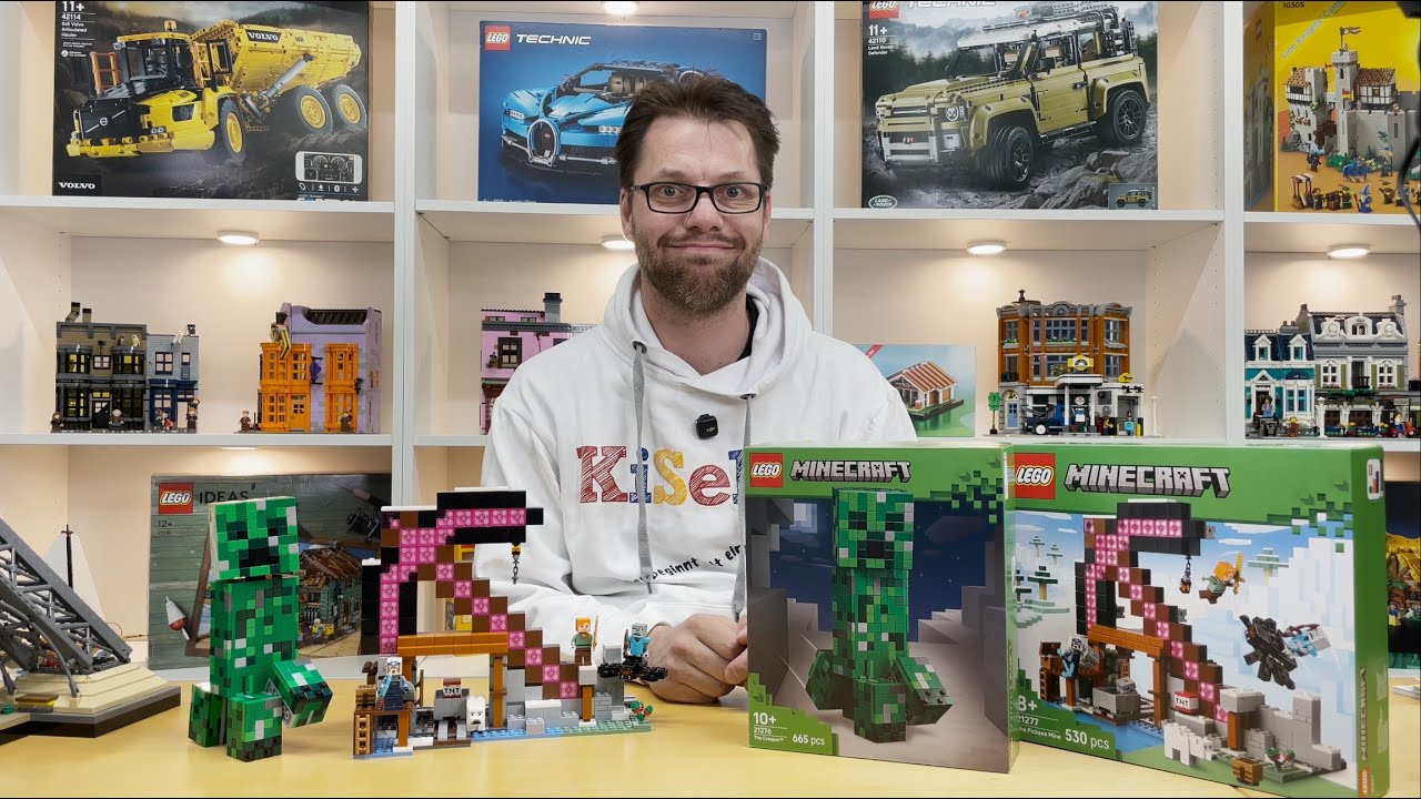 Review: LEGO Minecraft 21276 „Der Creeper™“ & 21277 „Die Spitzhackenmine“ gebaut und bewertet