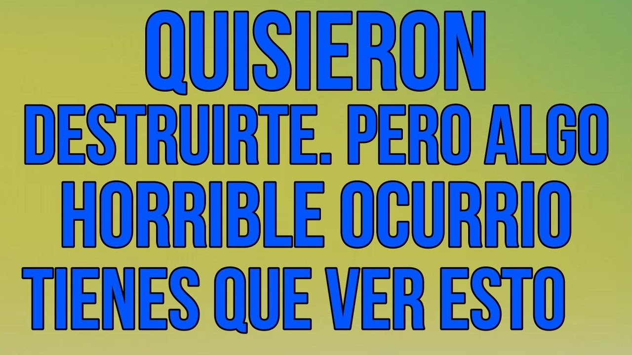 QUISIERON DESTRUIRTE. Y sucedió algoTERRIBLE... ¡TIENES que ver ESTO!