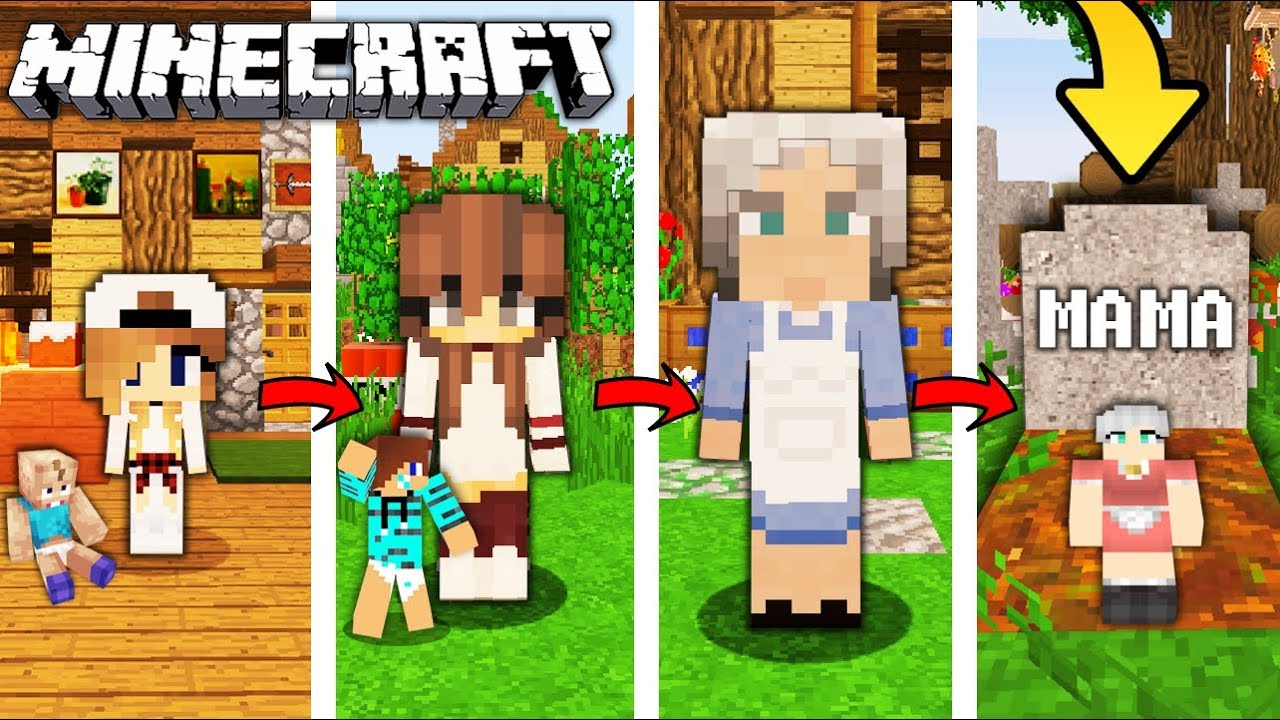 ŻYCIE MAMY W MINECRAFT  OD NARODZIN DO ŚMIERCI - GPlay 