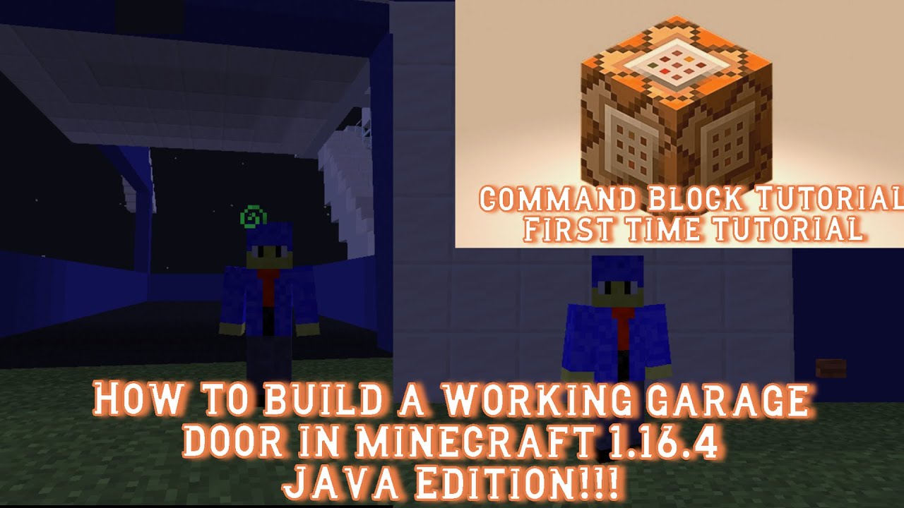 Minecraft Command Block Creation/Tutorial Java Edition: Garage door 1. ...