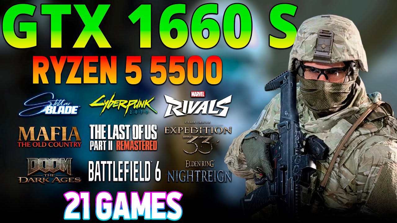 GTX 1660 Super + Ryzen 5 5500 in 2025 — 21 Games Tested! - YouTube