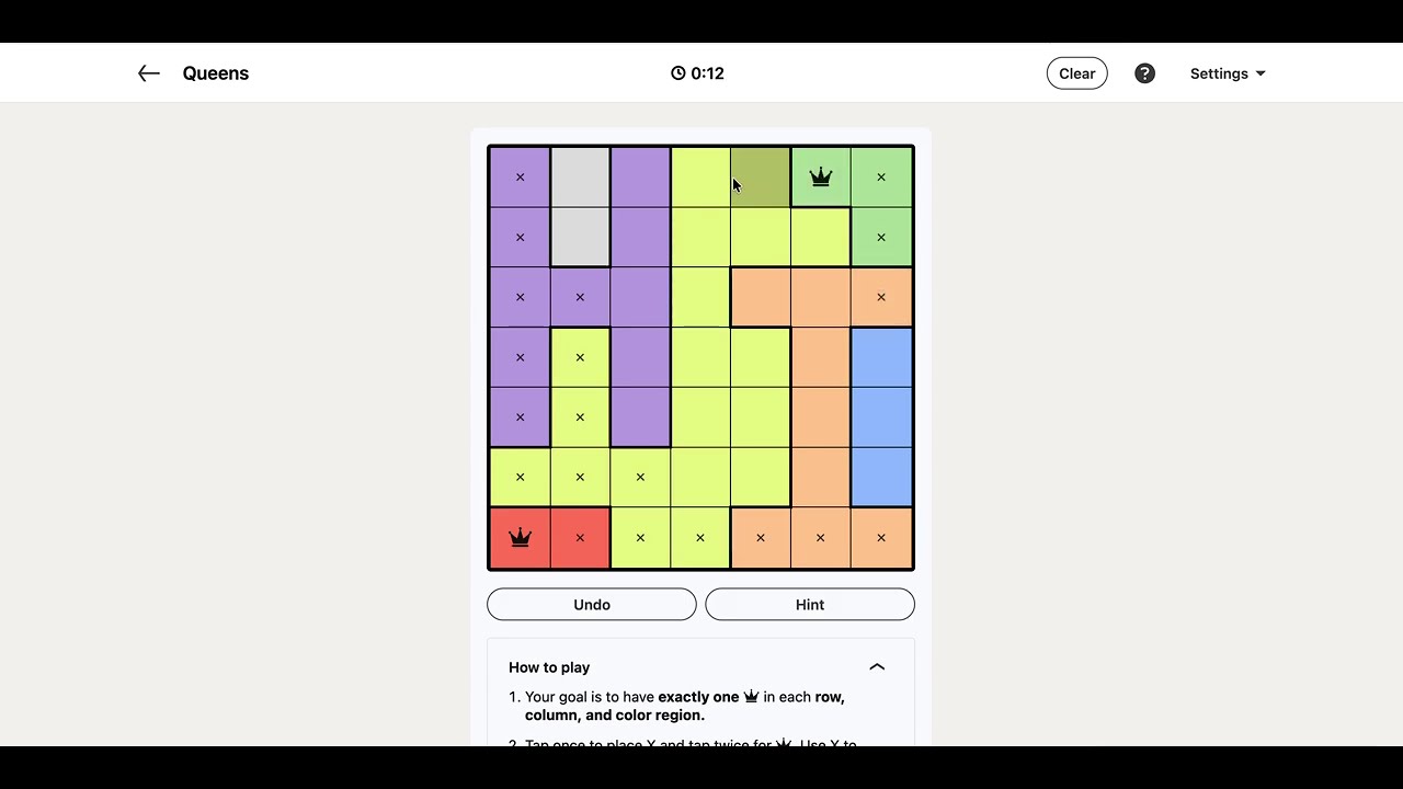 LinkedIn Queens Answer Today - Puzzle #637 | 27 January 2026