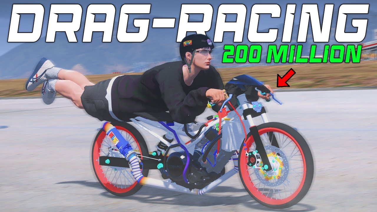 MY HONDA SONIC DRAGBIKE ENTERS A 200M DRAG RACE sa GTA 5 (MANANALO KAYA?) | SnoopX