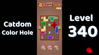 Catdom Level 340 walkthrough | Color Hole 🐱🕳️| Solutionguruji
