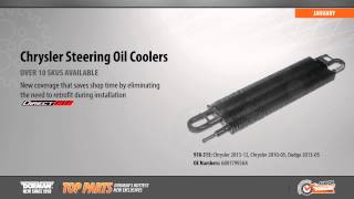 Highlighted part: power steering cooler for select Chrysler & Dodge models