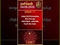 கடக ராசிக்காரர்கள் கவனத்திற்கு! | Kadagam Rasi | 04-06-2026 இன்றைய ராசி பலன் | Today Rasipalan