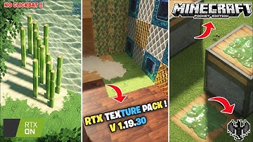 New Realistic😱 RTX texture pack for mcpe 1.19+ || Render dragon shaders for mcpe