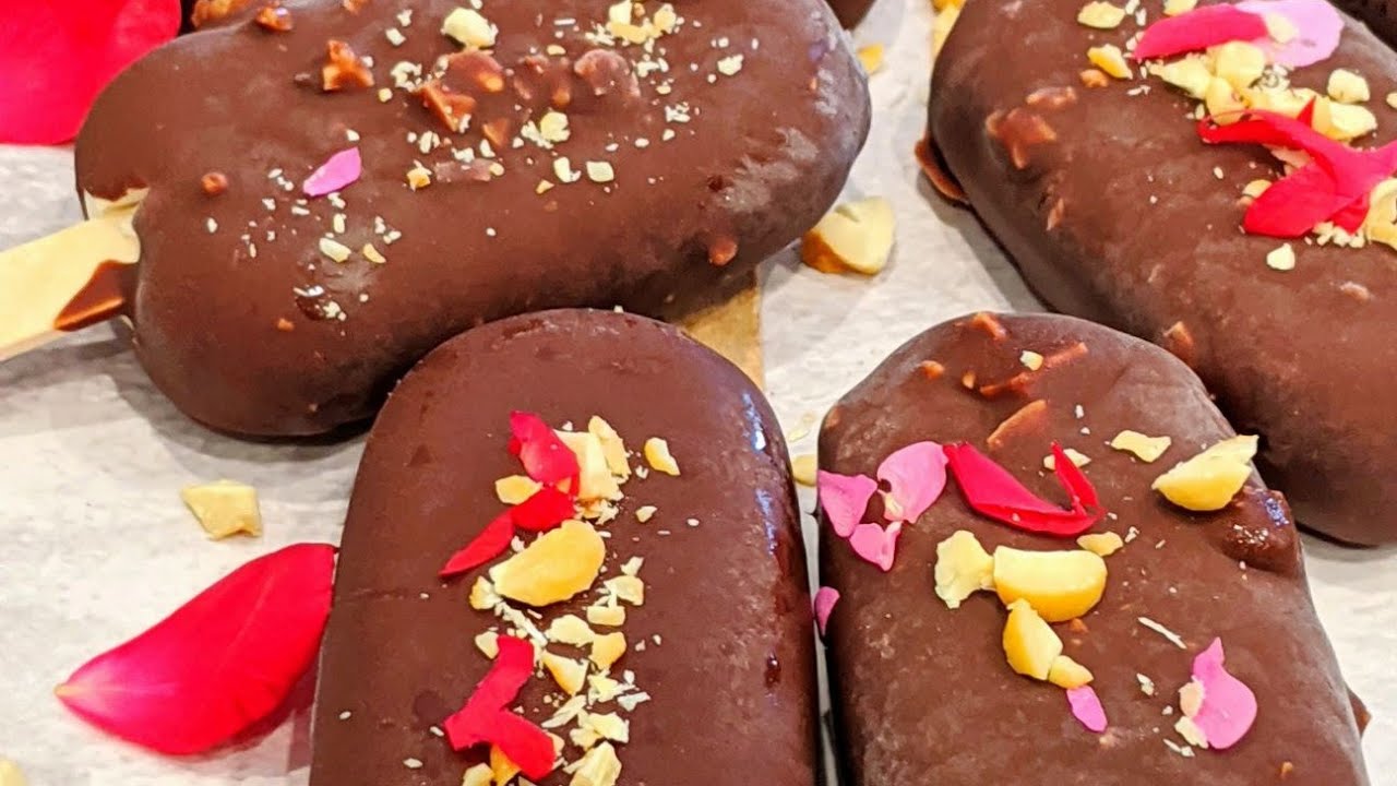 No Cream & Condensed Milk Choco Bar Ice Cream Recipe Easy Chocolate