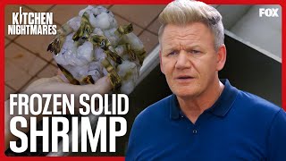 Gordon Catches Chef Defrosting Frozen Shrimp in Water | Kitchen Nightmares