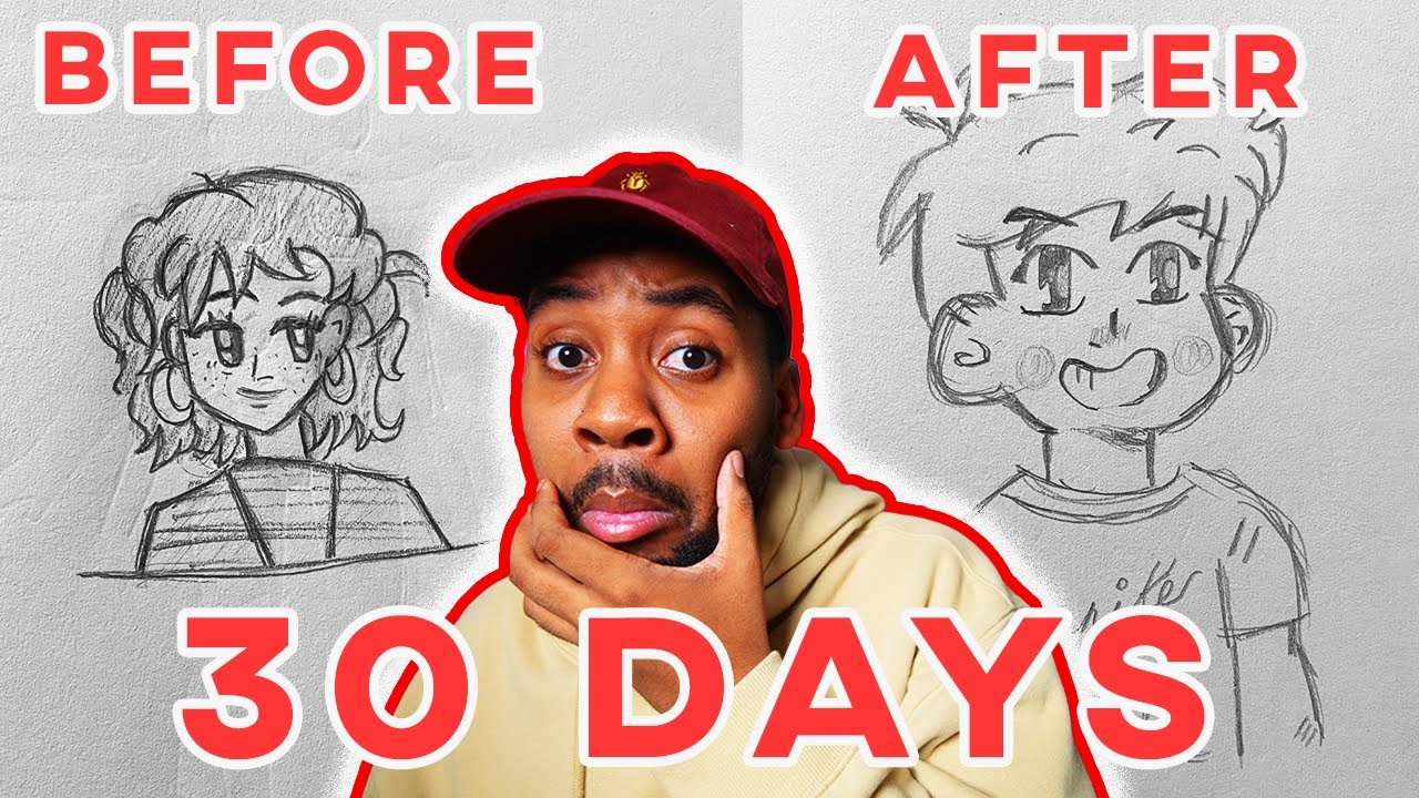 I DREW FOR 30 DAYS STRAIGHT TO SEE IF I WOULD IMPROVE!! - YouTube
