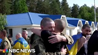 Ukraine soldiers reunite with loved ones after prisoner exchange