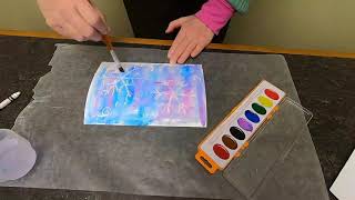 Magic Salt and Watercolor Snowflakes