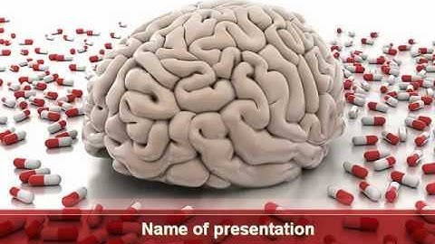 Human Brain Medicine PowerPoint Template by PoweredTemplate.com