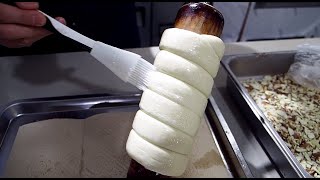 ⁣맛과 비주얼이 끝내주는 굴뚝빵,체코 전통빵- 카페폴 cafe paul / making chimney bread ,Trdelnik Trdlo / korean street food