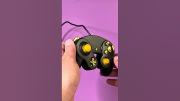 Elegance Meets Nostalgia ⚫️🟡 #shorts #gaming #nintendo #gamecube #smashbros #custom #controller