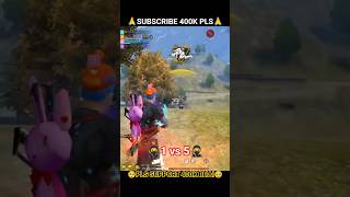 last end 🔥 AK47 🥷 1 VS 5 🥷 KING 👑 🔥 #shortsvideo