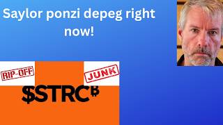Saylor ponzi depeg unraveling? Just like terra luna! Bitcoin 45k incoming?