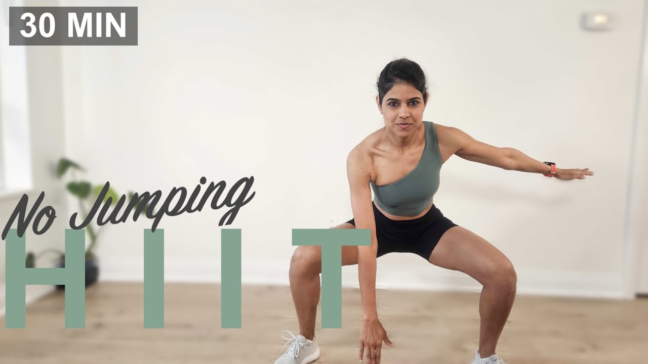 30 MIN FULL BODY HIIT (No Jumping + No Equipment) - YouTube